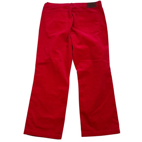 Lauren Jeans Co Ralph Red Size 16 Classic Straight Corduroy Pants - Picture 4 of 7